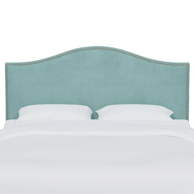 Ashland Headboard in Caribbean Classic Velvet, Twin For Sale