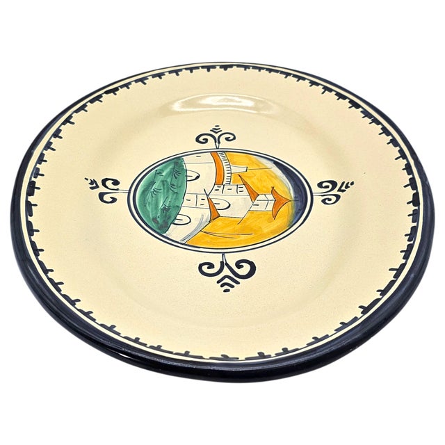 Ceramic Corso Dei Fiori “Casolare” 15” Serving Platter, Hand Painted Maiolica For Sale - Image 7 of 11
