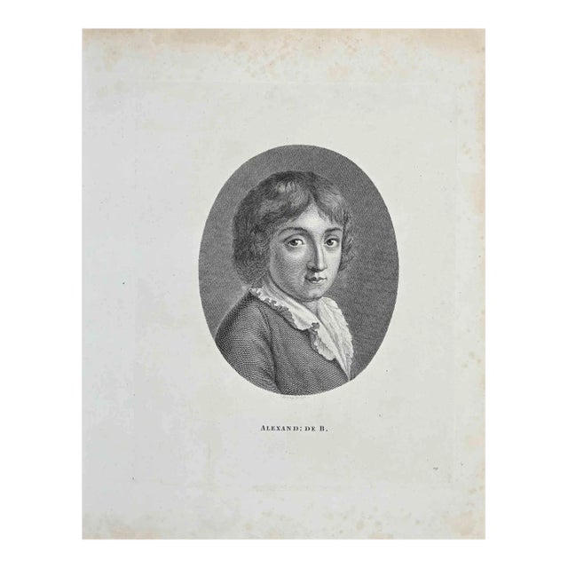 Thomas Holloway, Portrait, Etching, 1810 For Sale