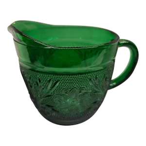 Anchor Hocking Fire King Forest Green Sandwich Creamer
