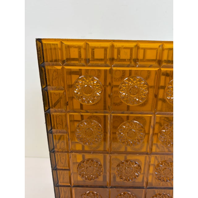 Amber Amber Lucite Style Waste Basket / Trash Can For Sale - Image 8 of 17