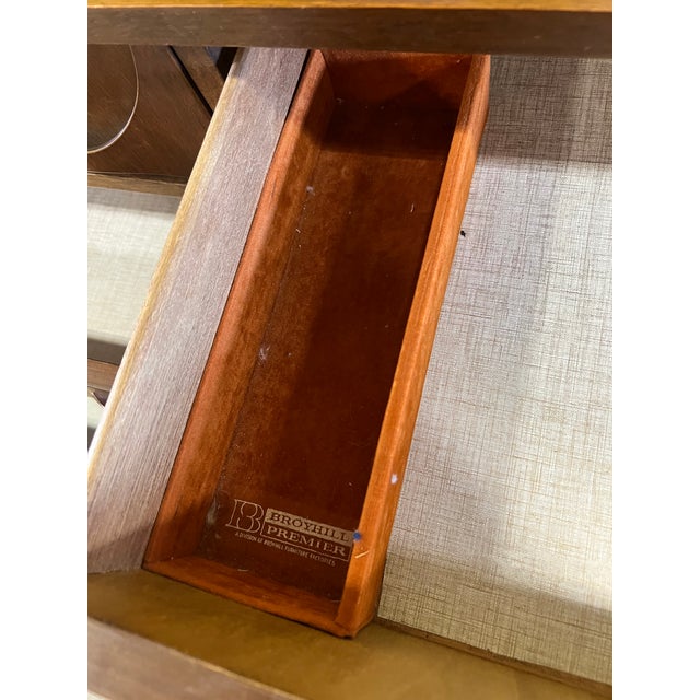 1950s Broyhill Brasilia 6 Drawer Lowboy Dresser With Mirror For Sale - Image 10 of 11