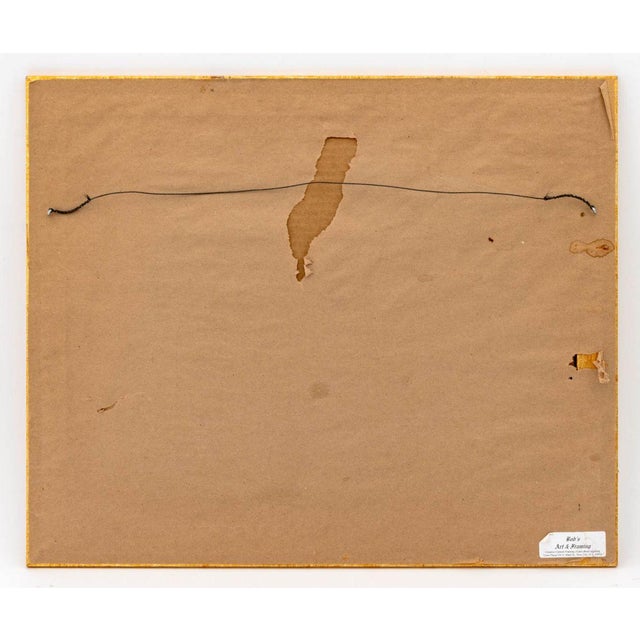 2000 - 2009 Illegibly Signed Portrait of a Cat Chalk Pastel For Sale - Image 5 of 5