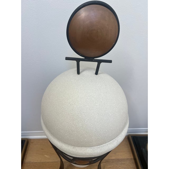 2020s Vase, Stone With Metal Trim For Sale - Image 5 of 6