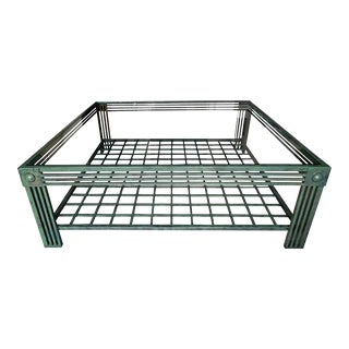 Steve Chase Verdigris and Bronze Metal Postmodern Custom Coffee Table For Sale