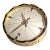 1960's Midcentury Swiss Eight Days Brass Desk Clock by Jaeger-LeCoultre For Sale