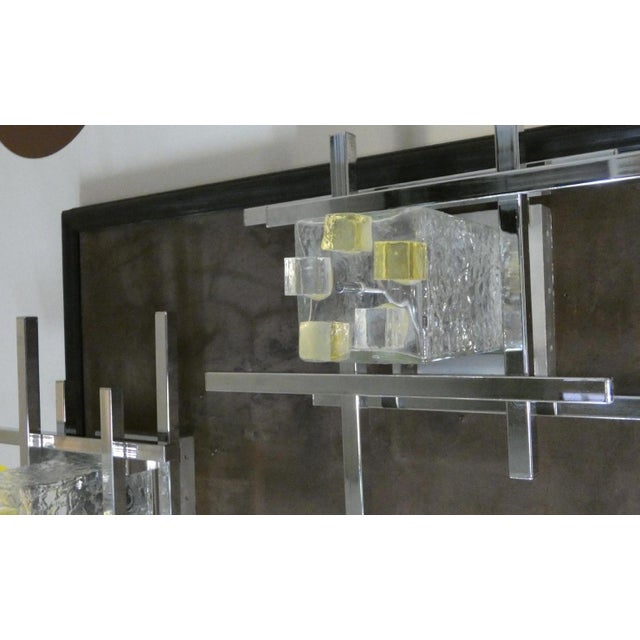 Poliarte Vintage Murano Glass and Steel Wall Lights by Albano Poli for Poliarte, 1960s, Set of 2 For Sale - Image 4 of 18