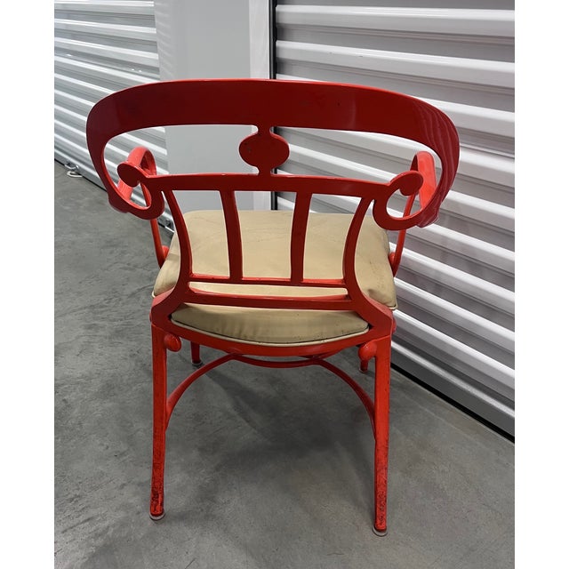 Orange MCM Veneman Indoor/Outdoor Arm Chair for Tripitone For Sale - Image 8 of 11
