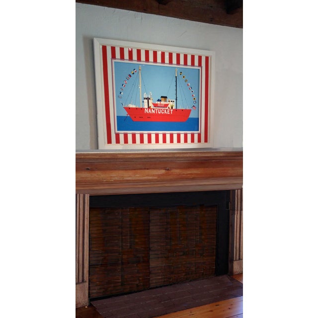 Contemporary Light Ship Fine Art Print 48" X 32" by Liz Roache For Sale - Image 3 of 3