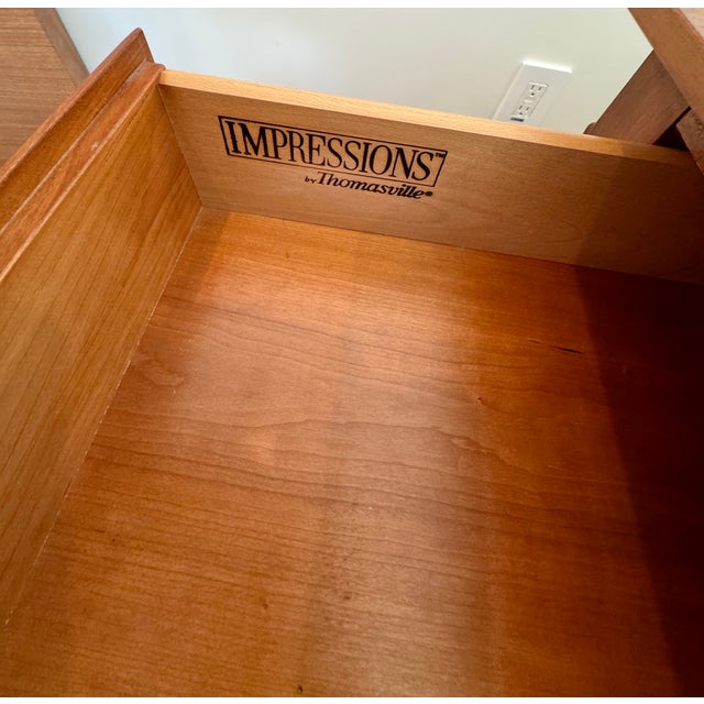 Mid-Century Modern 1990s Thomasville End Table-Mid Century Magazine Holder For Sale - Image 3 of 8