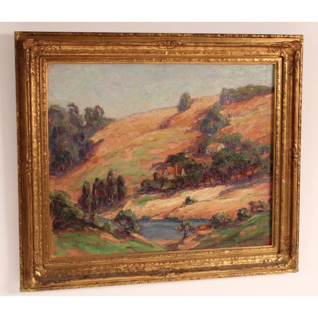 Impressionist Impressionist California Landscape Painting by Oliver Milburn (1883-1932) For Sale - Image 3 of 12