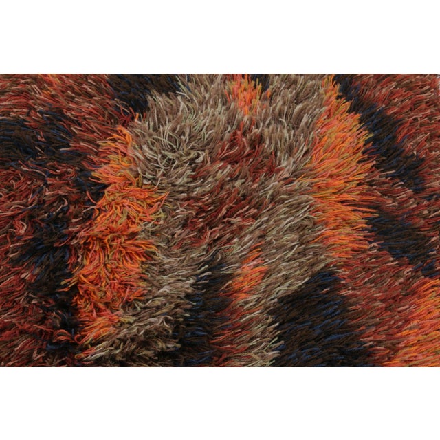 Vintage Swedish Rya Runner With Multicolor Abstract Pattern - Rug & Kilim For Sale In New York - Image 6 of 6