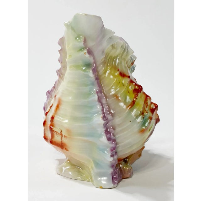 Figurative Antique Royal Beyreuth Porcelain Spikey Shell Creamer Dish For Sale - Image 3 of 7
