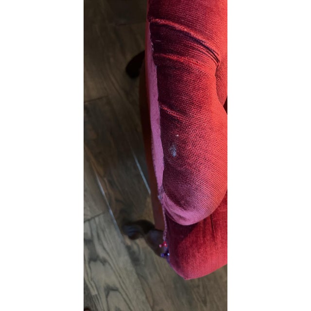 Wood Striking Victorian Revival Parlor Armchair by Kimball Furniture Reproduction Dated 6/25/1996 For Sale - Image 7 of 9