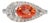 1.7Ct Padparadscha Sapphire Ring With Natural Diamond Accents: Solid 14k Gold, Size 6.75 For Sale