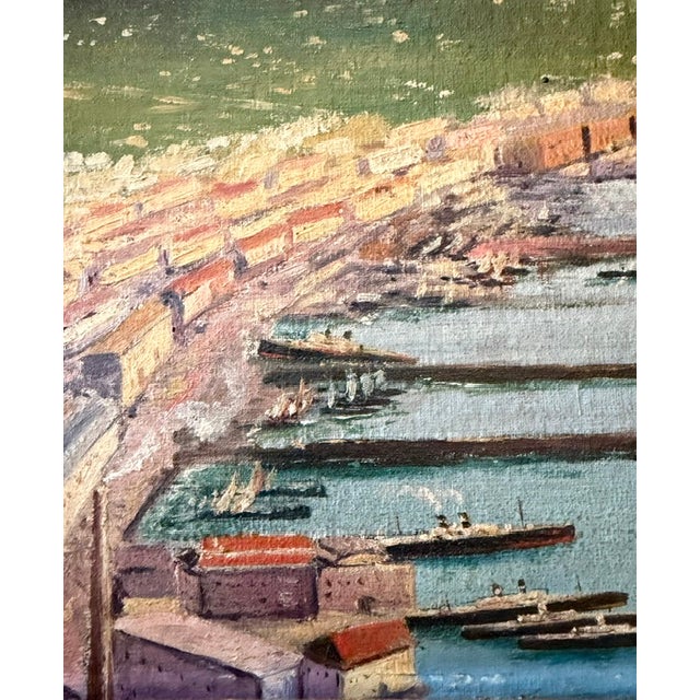 Wood Early Oil Painting - Landscape - Mount Vesuvius and the Bay of Naples, Italy, Signed For Sale - Image 7 of 16