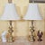 Pair of Tall Brass Table Lamps With Ivory Bell Shades – Hollywood Regency Style For Sale - Image 18 of 18