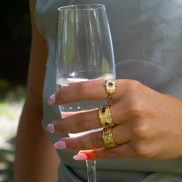 Mystic Queen Amethyst Cuff Gold Ring Channel the mystical power of royalty with our Mystic Queen Amethyst Cuff Gold Ring,...