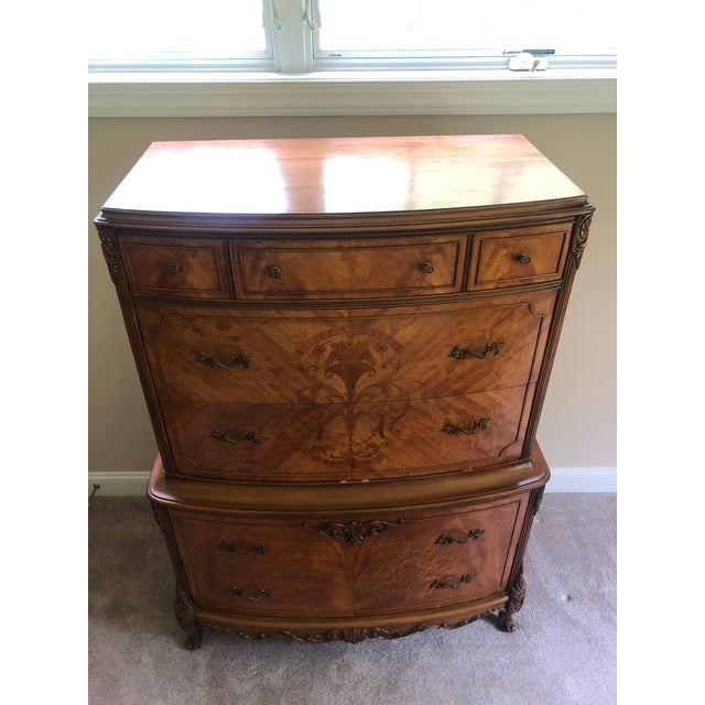 20th Century Antique j.b. Van Sciver Marquetry Chest Chairish