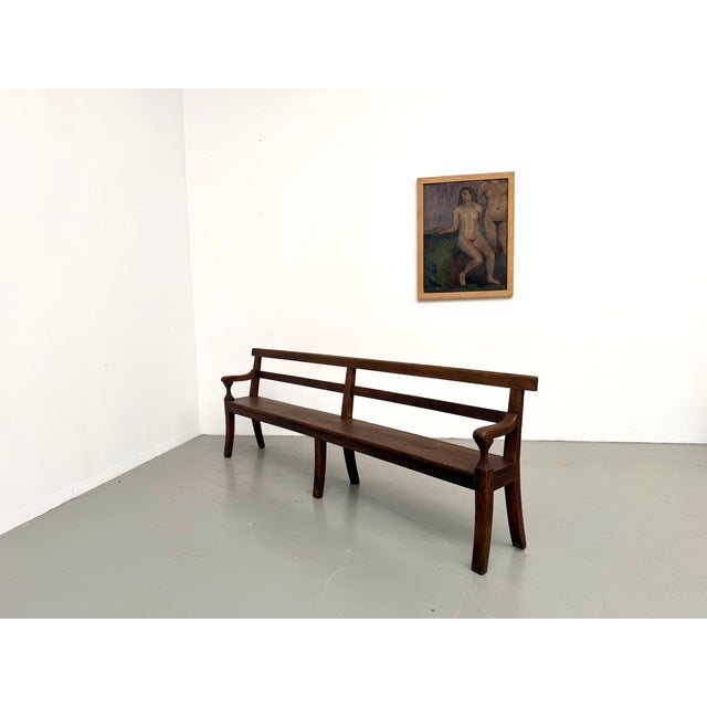 Oak Community Bench, 1900 For Sale - Image 4 of 18