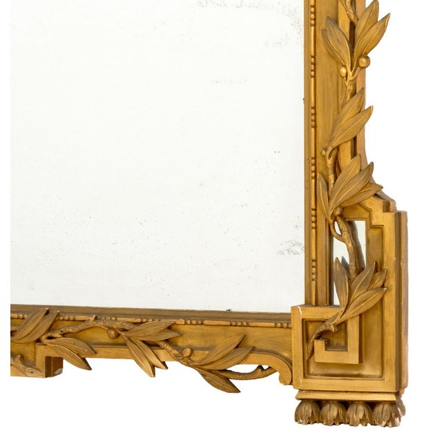Louis XVI Style Giltwood Overmantel Mirror For Sale - Image 4 of 5