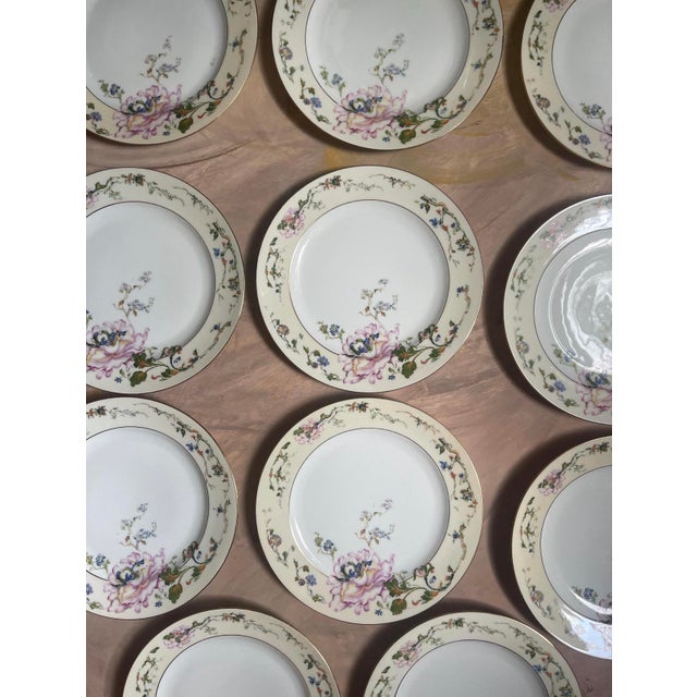 Vintage Mid-Century Modern Epiag Floral Salad Plates 8.5” - Set of 11 For Sale - Image 9 of 10
