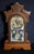 Victorian Antique Gilbert Ersa Walnut Parlor Mantel Clock Spider Web Glass With Key For Sale - Image 3 of 18