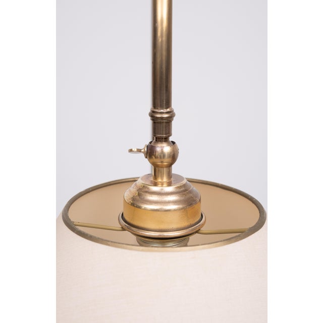 Gold Classic Brass Floor Lamp with Curved Neck, 1950s For Sale - Image 8 of 11