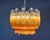 Vintage Chandelier with Quadriedri Amber Shade & Gold Metal Frame, 1990 For Sale - Image 9 of 18