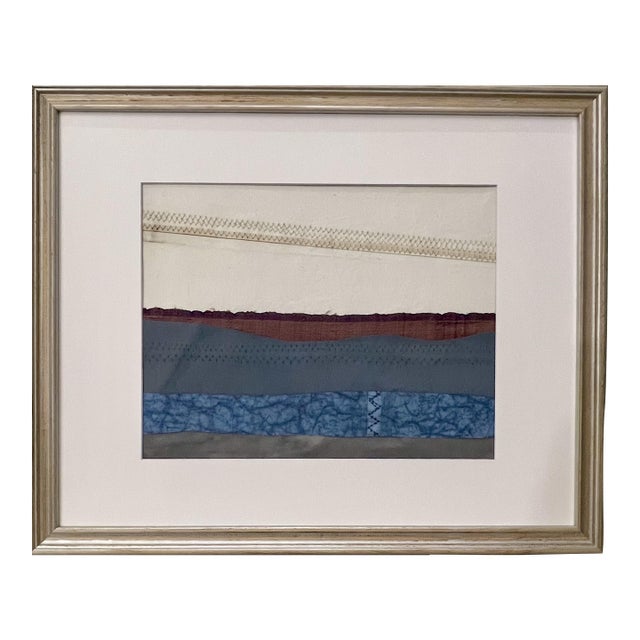 Contemporary Semi-Abstract​ Mixed Media Nautical Sailcloth Landscape​ - By JJ-Hogan | the Fragments of Your Life Unify, Framed For Sale