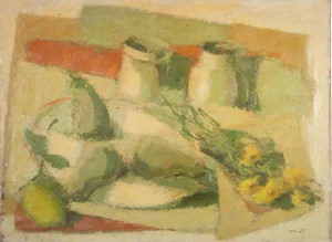 Franco Marzilli, Still Life with Jugs, Oil Painting, 1970s