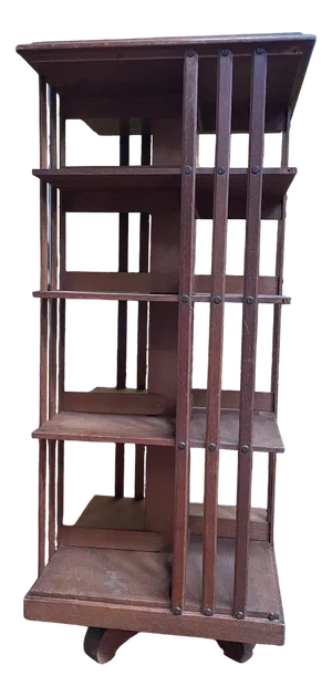 Revolving Bookcase in Oak by G. Borgeaud, Paris, France
