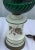 1950s Hand Painted Emerald Green Glass Top Vintage Lamp For Sale - Image 4 of 7