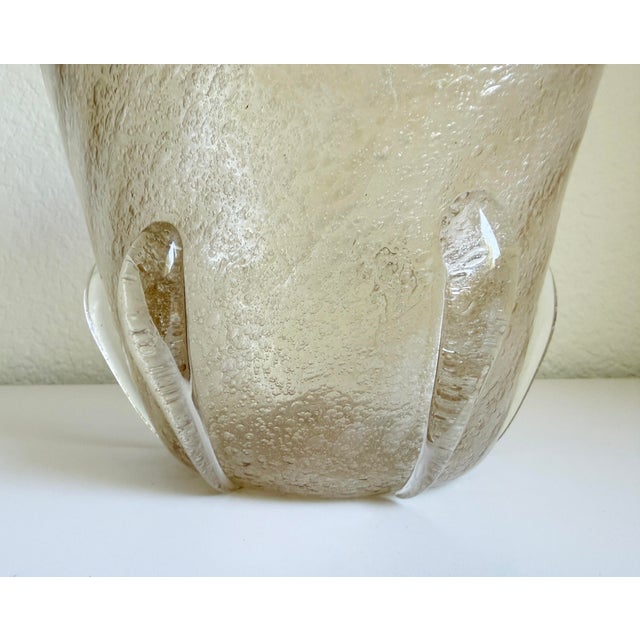 Murano 14" Murano Champagne Ribbon Vase, Attributed, Mid 20th Century For Sale - Image 4 of 15