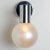 Silver Opal Glass and Chrome Wall Light from Glashütte Limburg, 1970s For Sale - Image 8 of 15