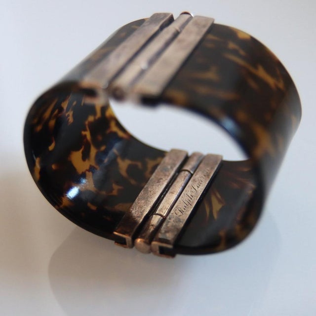 Vintage Faux Tortoise Cuff Bracelet from Ralph Lauren, 1980s, in Flawless conditions. Designed 1980 to 1989 This piece has...