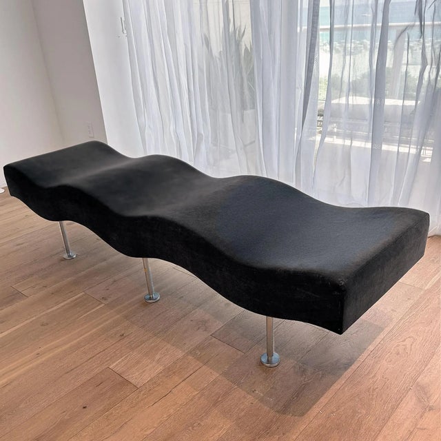 Charcoal Brueton Undulatus Bench by Stanley Jay Friedman – Modernist Sculptural Seating For Sale - Image 8 of 8
