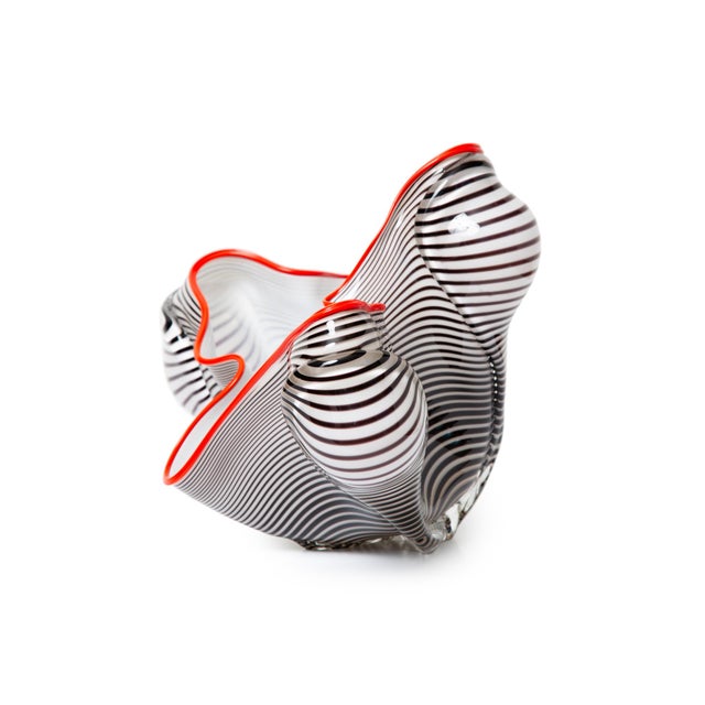 Abstract Freeform Art Glass Centerpiece, Signed For Sale - Image 3 of 10