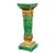 Marbleized Green Rococo Display Pedestal With Gold Leaf & Bronze Accents For Sale