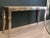 A beautiful and rare console table with a brass and chrome-plated metal frame; the glass top is backlit. The console table...