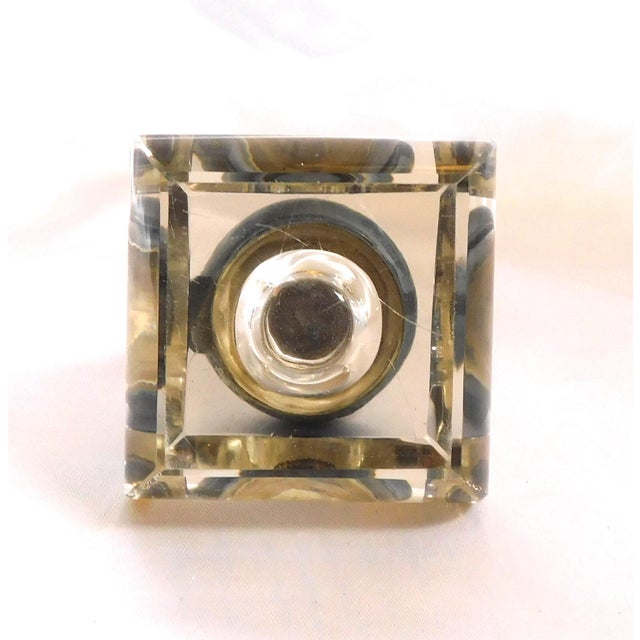 1940s 1940s Cut Crystal Inkwell With Hinged Lid For Sale - Image 5 of 5