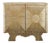 Art Deco Straw Marquetry Two-Door Cabinet For Sale