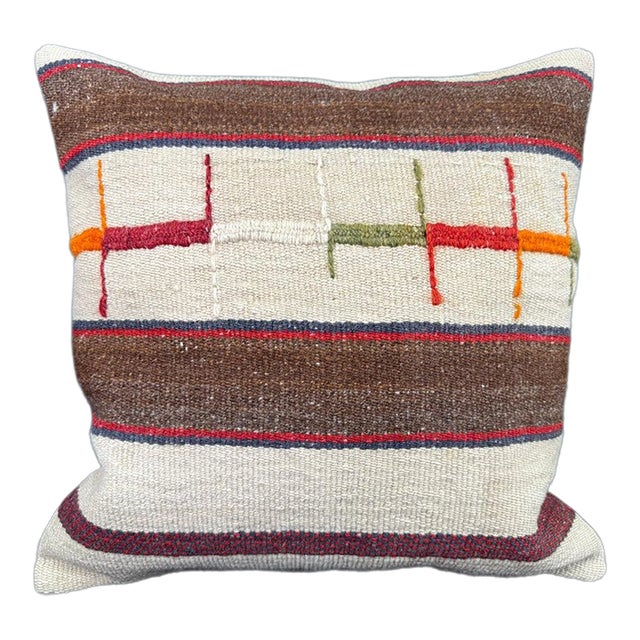 Turkish Hemp Pillow Cushion Natural Beige Brown Cushion Cover 20x20 For Sale