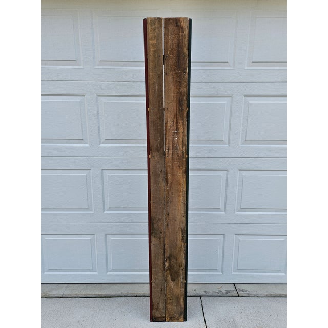 Green Folk Art Bookcase or Etagere With Faux Book Front Cabinets For Sale - Image 16 of 16