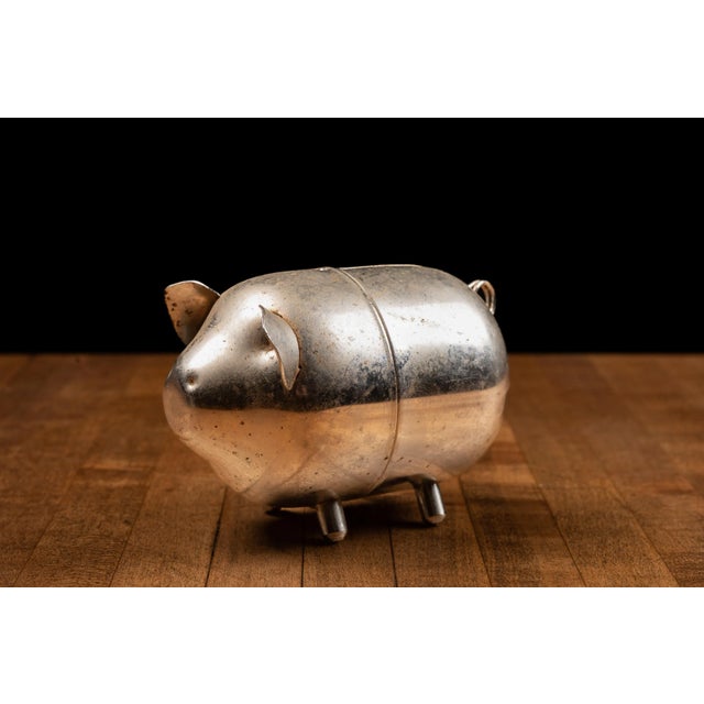 1930s Vintage Cast Metal Piggy Bank For Sale - Image 5 of 5