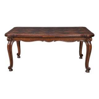 Antique Louis XV French Provincial Style Diamond Parquetry Dining Table For Sale