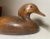 Folk Art Antique 30 Hel Hand Carved Wood Flat Bottom Folk Art Duck Decoy Sculpture Statue For Sale - Image 3 of 11