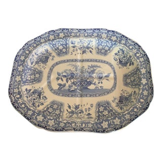 Late 19th Century Spode Blue and White Meat Platter For Sale