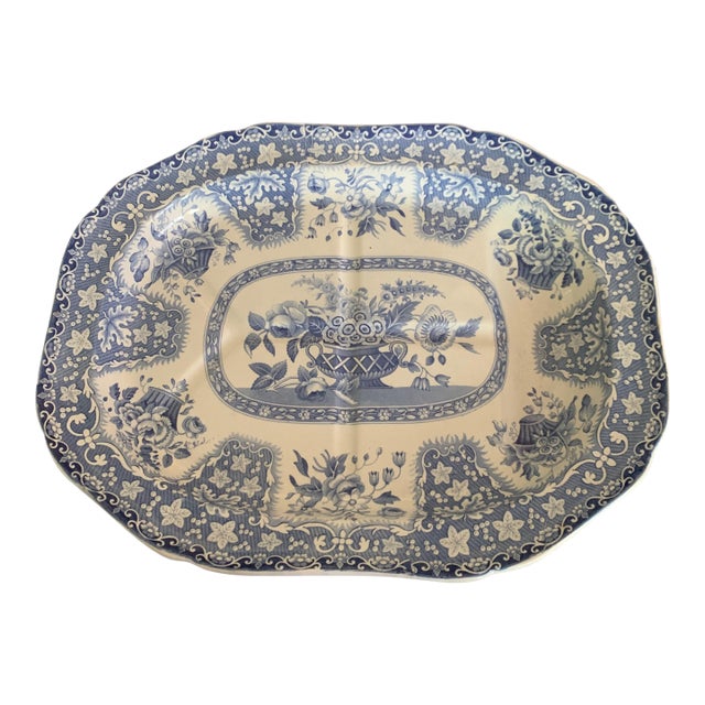 Late 19th Century Spode Blue and White Meat Platter For Sale