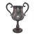 Antique German Silver 2 Handled Trophy Urn Mantel Loving Cup For Sale